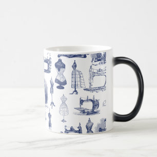 Mug Magique Toile de couture vintage
