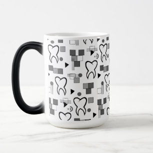Mug Magique Tooth moderne noir et blanc