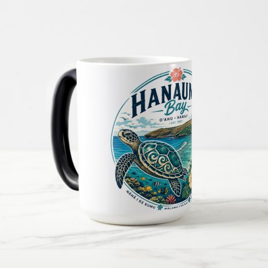 Mug Magique Tortue d'Hawaii (Devant gauche)