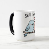 Mug Magique Toujours Tweeter Morphing Mug, Couple Birds Design (Devant gauche)