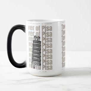 Mug Magique Tour De Pise. La célèbre tour d'Italie. Esthétique
