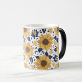 Mug Magique Tournesol Motif Jaune Et Vert (Devant droit)