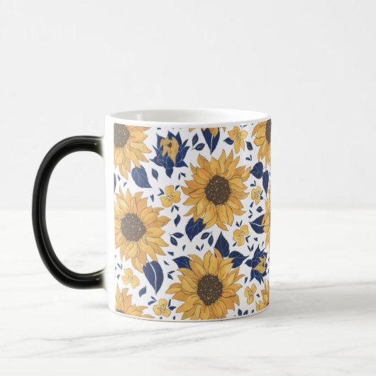 Mug Magique Tournesol Motif Jaune Et Vert (Gauche)