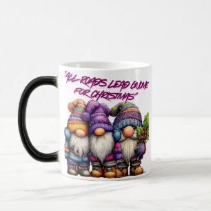Mug Magique Toutes les routes mènent au gnome pour Noël