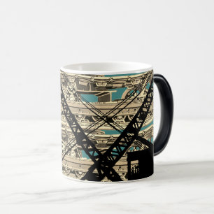 Mug Magique Traces de l'ingénieur d'exploitation du conducteur
