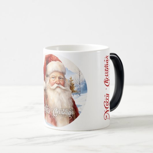 Mug Magique Tradition classique Père Noël Illustration Script (Devant droit)