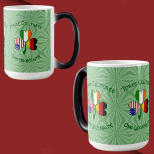Mug Magique Trèfle personnalisé germano-irlandais américain