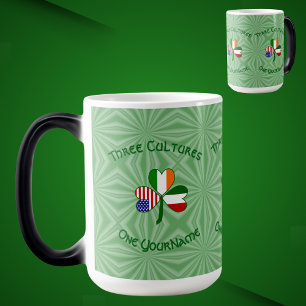 Mug Magique Trèfle personnalisé italo-irlandais américain