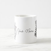Mug Magique Triangles floraux, dessin au tangle -  (Centre)