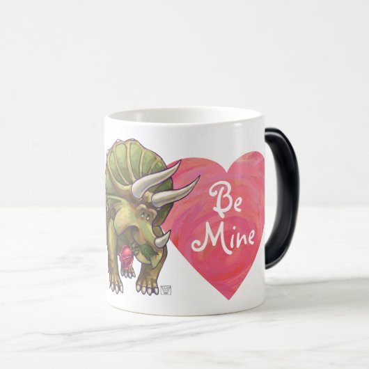 Mug Magique Tricératops amoureux Saint Valentin (Devant droit)