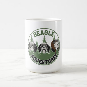 Mug Magique Trio d'aventures drôles de Beagle Chien de dessi