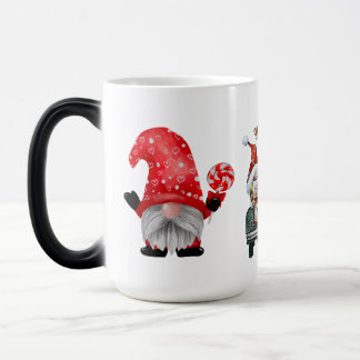 Mug Magique Trio de gnomes de Noël Car de cacao chaud