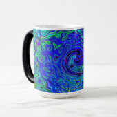 Mug Magique Trippy Violet Bleu Abstrait Retro Liquid Swirl (Devant gauche)