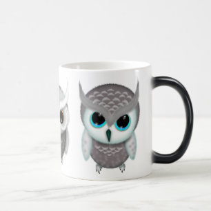 Mug Magique Trois Petits Hiboux Art Illustré