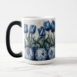 Mug Magique Tulipes en bleu de Delft