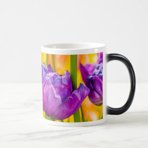 Mug Magique Tulipes Enchantant rose profond