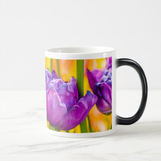 Mug Magique Tulipes Enchantant rose profond (Droite)