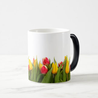 Mug Magique Tulipes rouges et jaunes vibrantes Design floral f