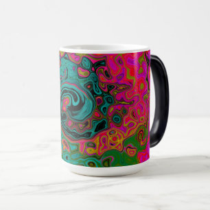 Mug Magique Turquoise Trippeyant Abstrait Rétro Tourbillon Liq