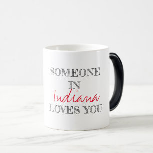 Mug Magique Typographie moderne Quelqu'un dans l'EMPLACEMENT v