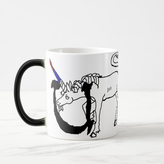 Mug Magique U est pour la licorne (Gauche)