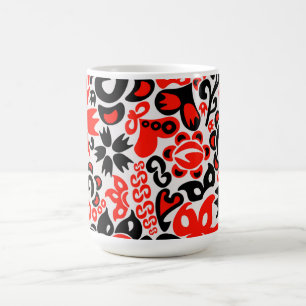 Mug Magique Ukrainian ethnic folk art floral pattern absrtact