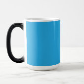 Mug Magique un arrière - plan bleu avec un chat noir et blanc (Gauche)