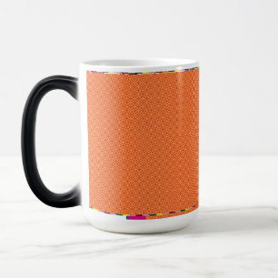 Mug Magique un arrière - plan orange et jaune avec de petits c