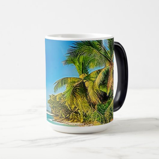 Mug Magique Un paradis tropical. (Devant droit)