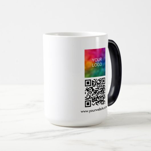 Mug Magique Upload Business Logo Custom QR Code Template (Devant droit)