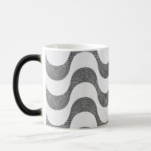 Mug Magique vagues noires et blanches en pavé portugais