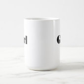 Mug Magique Vaisselle à texte "Fille" imprimé Élégant (Centre)