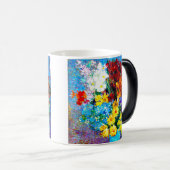 Mug Magique Van Gogh Flowers dans un Vase Bleu (Devant droit)