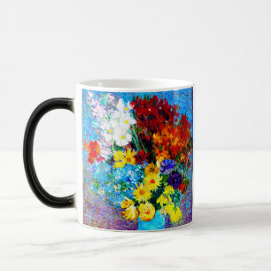 Mug Magique Van Gogh Flowers dans un Vase Bleu