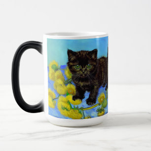 Mug Magique Van Gogh Style Chat avec tournesol