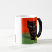 Mug Magique Van Gogh Style Chat noir (Devant droit)
