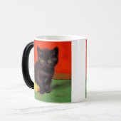 Mug Magique Van Gogh Style Chat noir (Devant gauche)