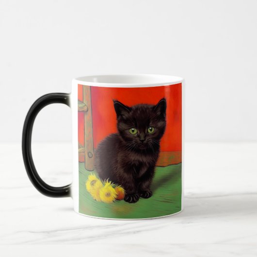 Mug Magique Van Gogh Style Chat noir (Gauche)