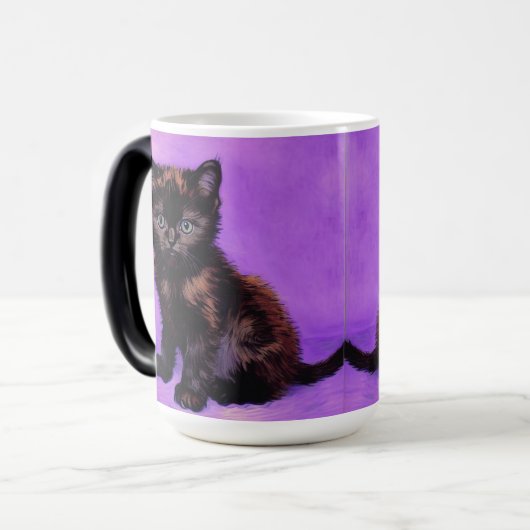 Mug Magique Van Gogh Style Chat pourpre (Devant gauche)