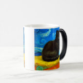 Mug Magique Van Gogh Style Starry Night Cat (Devant droit)