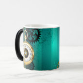 Mug Magique Veille bijoux Steampunk sur un Arrière - plan vert (Devant gauche)
