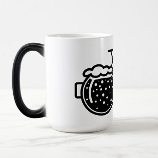 Mug Magique Vélo avec verre à bière. Icône d'ouverture de bout