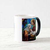 Mug Magique Verre vitrail de famille Holly (Devant droit)