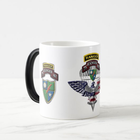 Mug Magique Vétéran du 75e régiment de Rangers (Devant gauche)