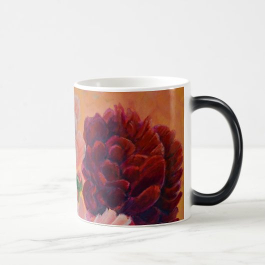 Mug Magique Vie morte avec Peonies Peinture (Droite)