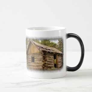Mug Magique Vieux Cabine de montagne sur blanc