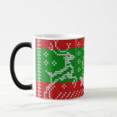 Mug Magique Vilain chandail cloches Xmas rennes crochet (Gauche)