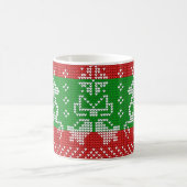 Mug Magique Vilain chandail cloches Xmas rennes crochet (Centre)