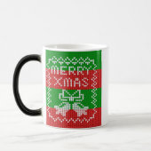 Mug Magique Vilain pull motif sonnettes Joyeux fils Xmas (Gauche)
