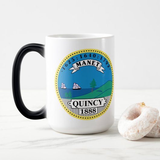 Mug Magique Ville de Quincy Massachusetts (Avec donut)